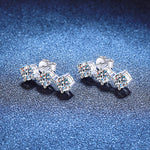 925 Sterling Silver 3ct 8A Zircon Moissanite Tennis Drop Earrings 110100084