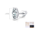 925 Sterling Silver Marquise Moissanite Beaded Cartilage Stud 110100086