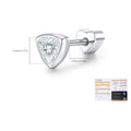 925 Sterling Silver Triangle Cut Moissanite Cartilage Stud 110100088