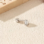 925 Sterling Silver Triangle Cut Moissanite Cartilage Stud 110100088