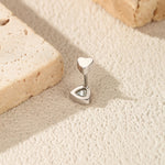 925 Sterling Silver Triangle Cut Moissanite Cartilage Stud 110100088
