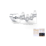 925 Sterling Silver Moissanite Curved Climber Cartilage Stud 110100089
