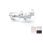 925 Sterling Silver Moissanite Curved Climber Cartilage Stud 110100089