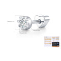 925 Sterling Silver Round Moissanite Cartilage Stud110100090