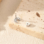 925 Sterling Silver Moissanite Crescent Moon Cartilage Stud 110100091