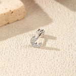 925 Sterling Silver Moissanite Crescent Moon Cartilage Stud 110100091