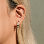 925 Sterling Silver Moissanite Four-Leaf Clover Cartilage Stud 110100092