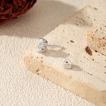 925 Sterling Silver Round Moissanite Crown Cartilage Stud 110100093