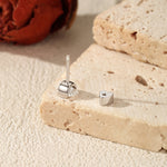 925 Sterling Silver Oval Moissanite Half Bezel Cartilage Stud110100094