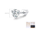 925 Sterling Silver Round Moissanite Cartilage Stud 110100095