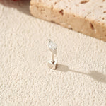 925 Sterling Silver Marquise Cut Moissanite Cartilage Stud 110100096