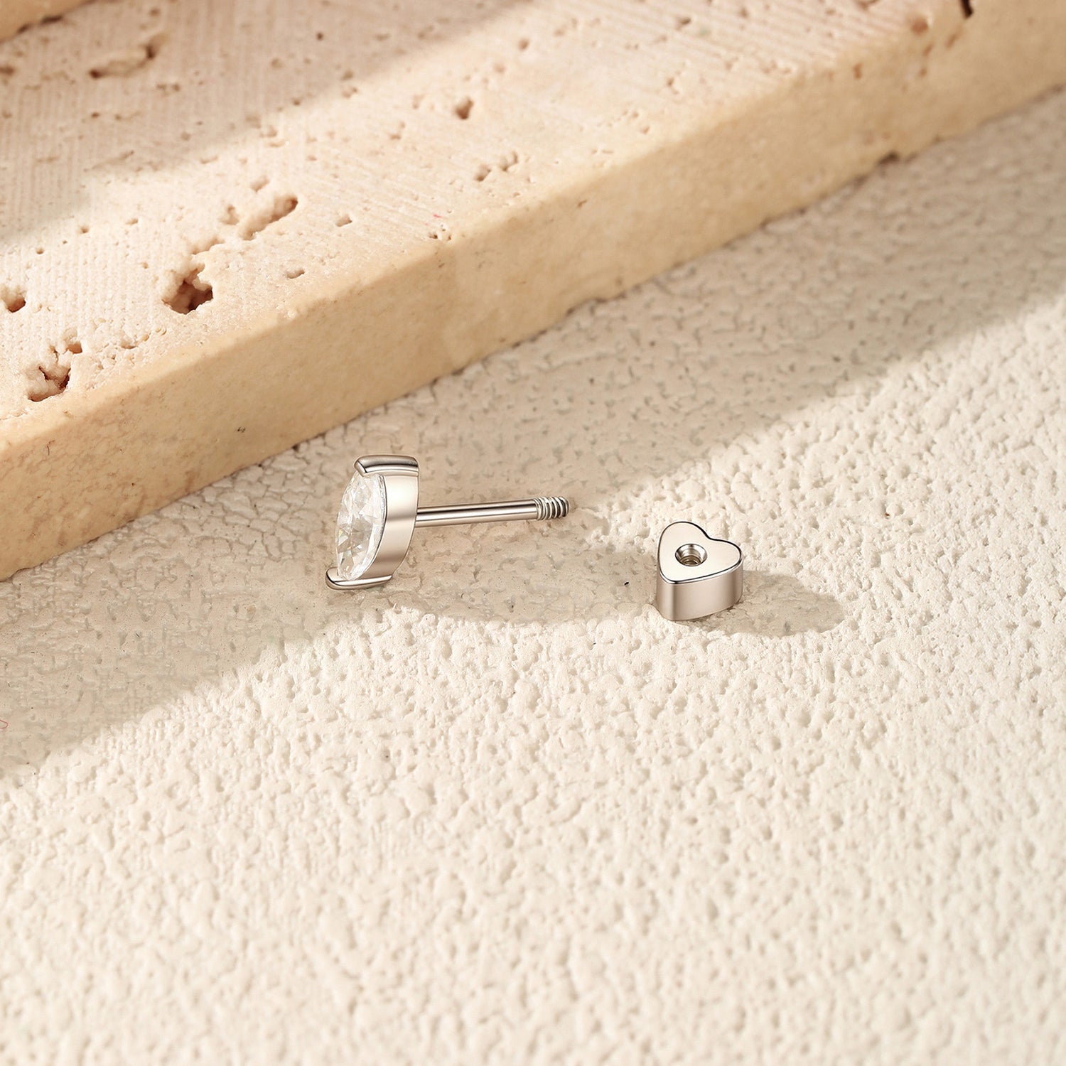 925 Sterling Silver Marquise Cut Moissanite Cartilage Stud 110100096