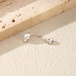 925 Sterling Silver Marquise Cut Moissanite Cartilage Stud 110100096