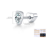 925 Sterling Silver Pear Cut Moissanite Cartilage Stud 110100097