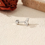 925 Sterling Silver Marquise Moissanite Cluster Cartilage Stud 110100098
