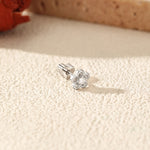 925 Sterling Silver Moissanite Flower Cartilage Stud 110100099