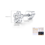925 Sterling Silver Moissanite Flower Cartilage Stud 110100099