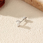 925 Sterling Silver Pear Cut Moissanite Cartilage Stud 110100100