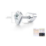 925 Sterling Silver Kite Cut Moissanite Cartilage Stud 110100101