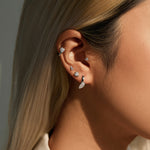 925 Sterling Silver Two-Stone Moissanite Cartilage Stud 110100102
