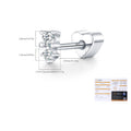 925 Sterling Silver Two-Stone Moissanite Cartilage Stud 110100102