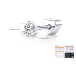 925 Sterling Silver Moissanite Minimalist Cartilage Stud 110100104