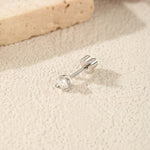 925 Sterling Silver Moissanite Minimalist Cartilage Stud 110100104