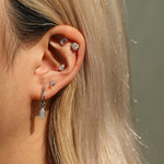 925 Sterling Silver Moissanite Shark Cartilage Stud 110100107