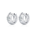 925 Sterling Silver Moissanite Bubble Huggie Hoop Earrings 110100111