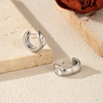925 Sterling Silver Moissanite Bubble Huggie Hoop Earrings 110100111