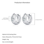 925 Sterling Silver Moissanite Bubble Huggie Hoop Earrings 110100111