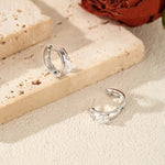 925 Sterling Silver Pear Cut Moissanite Huggie Hoop Earrings 110100112