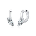 925 Sterling Silver 0.5ct Marquise Moissanite Hoop Earrings 110100115