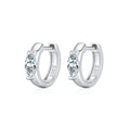 925 Sterling Silver 0.3ct Marquise Moissanite Huggie Hoop Earrings 110100116
