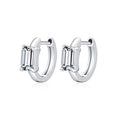 925 Sterling Silver 0.8ct Moissanite Huggie Hoop Earrings 110100118