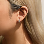 925 Sterling Silver 0.8ct Moissanite Huggie Hoop Earrings 110100118