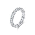 925 Sterling Silver Round Cut Moissanite Eternity Stacking Ring 110200047