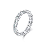 925 Sterling Silver Round Cut Moissanite Eternity Stacking Ring 110200047