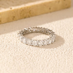 925 Sterling Silver Round Cut Moissanite Eternity Stacking Ring 110200047