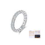 925 Sterling Silver Round Cut Moissanite Eternity Stacking Ring 110200047