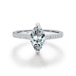 925 Sterling Silver 1ct Marquise Cut Moissanite Ring 110200049
