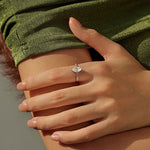 925 Sterling Silver 1ct Marquise Cut Moissanite Ring 110200049