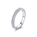 925 Sterling Silver Moissanite Channel Set Eternity Band Ring110200052