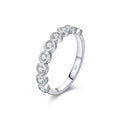 925 Sterling Silver Moissanite Bubble Eternity Band Ring 110200057