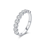 925 Sterling Silver Moissanite Bubble Eternity Band Ring 110200057