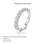 925 Sterling Silver Moissanite Bubble Eternity Band Ring 110200057