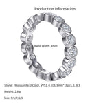 925 Sterling Silver Bezel Set Moissanite Bubble Eternity Ring 110200063