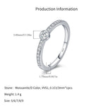 925 Sterling Silver Bezel Set Moissanite Bubble Band Ring 110200065