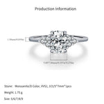 925 Sterling Silver 1ct Oval Moissanite Cluster Engagement Ring 110200066