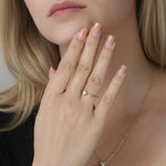 925 Sterling Silver Moissanite Open Toi et Moi Ring 110200083